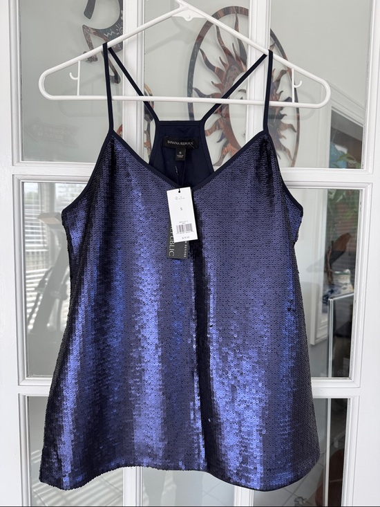 Banana Republic Tops - Banana Republic size S Navy Blue Sequin Camisole NWT